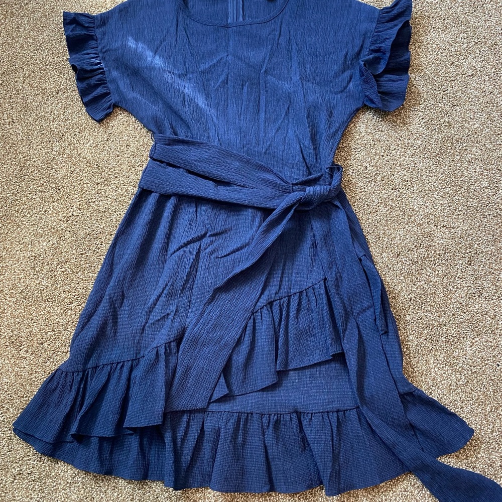 Michael Kors Short Sleeve Ruffle Dress SZ XS